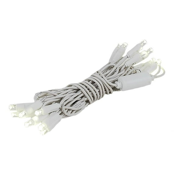 Novelty Lights 20 Light Warm White LED Christmas Craft Mini Light Set (White Wire, 8.5 Feet)