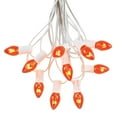 thumbnail image 1 of Novelty Lights 25 Feet C7 Amber/Orange Christmas String Light Set, Vintage Holiday Hanging Light Set, White Wire, 1 of 5