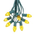 thumbnail image 1 of Novelty Lights 25 Feet C7 Yellow Christmas String Light Set, Vintage Holiday Hanging Light Set, Green Wire, 1 of 5