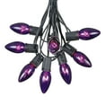 thumbnail image 1 of Novelty Lights 25 Feet C9 Purple Christmas String Light Set, Vintage Holiday Hanging Light Set, Black Wire, 1 of 6