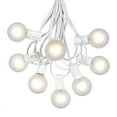 thumbnail image 1 of Novelty Lights 25 Feet Frosted White G40 Globe Outdoor Patio String Lights, White Wire, 1 of 7