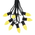thumbnail image 1 of Novelty Lights 25 Foot C7 LED Outdoor Lighting Patio Christmas String Lights, Yellow, Black Wire, 25 Bulbs, 1 of 6