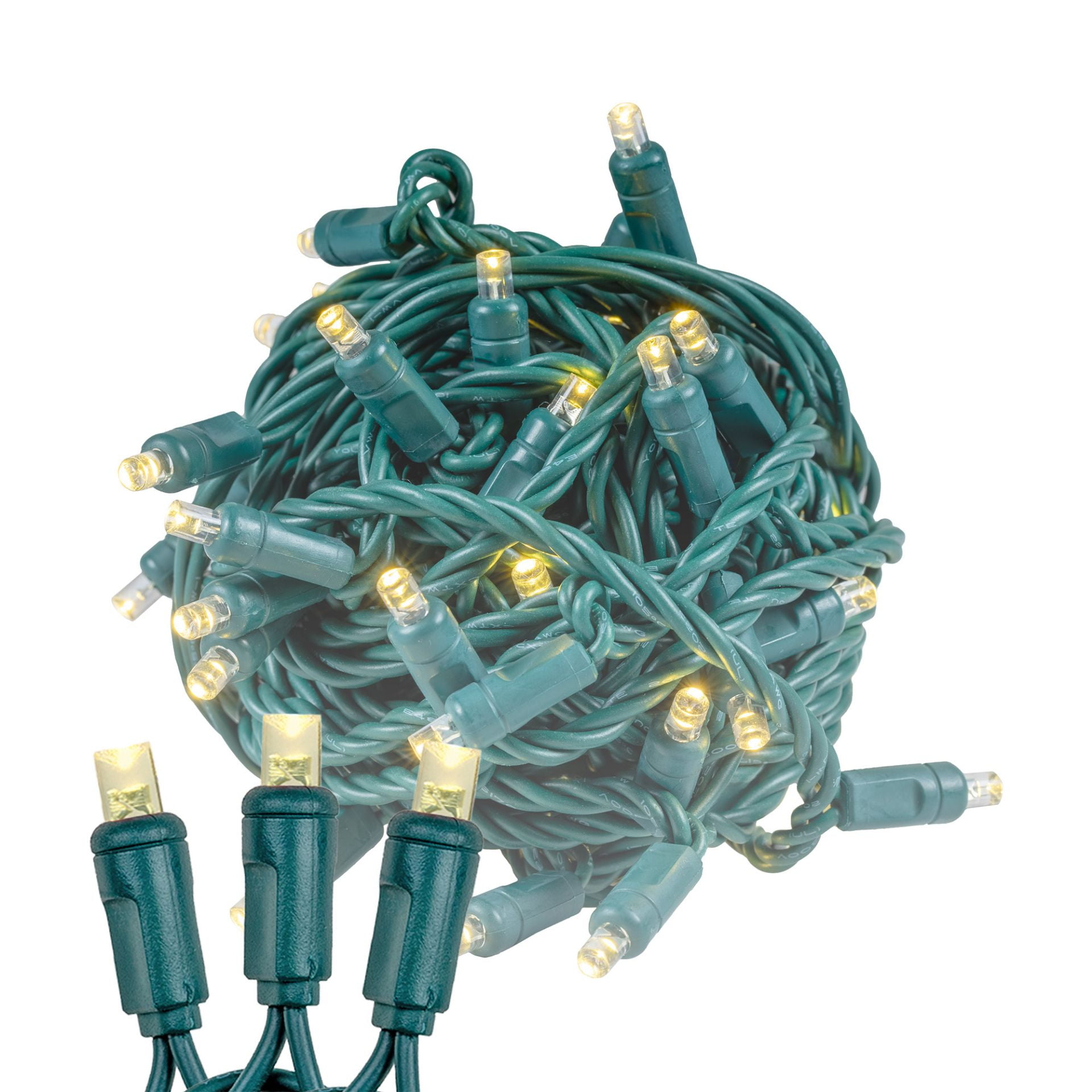 Novelty Lights 25FT 50 Light LED Warm White, Outdoor String Lights, Corded Electric, Dimmable