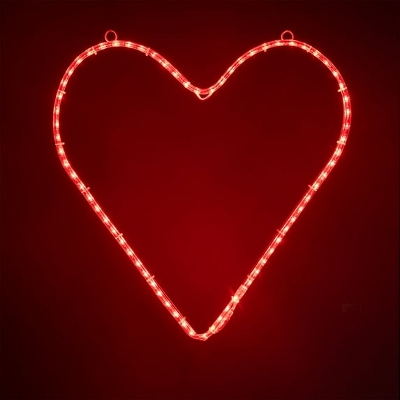 Novelty Lights 28" Valentine's Day Double Heart LED Rope Light Motif