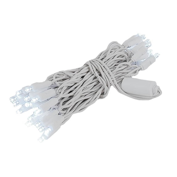 Novelty Lights 35 light Pure White LED Christmas Craft Mini Light Set (White Wire, 13.5 Feet)