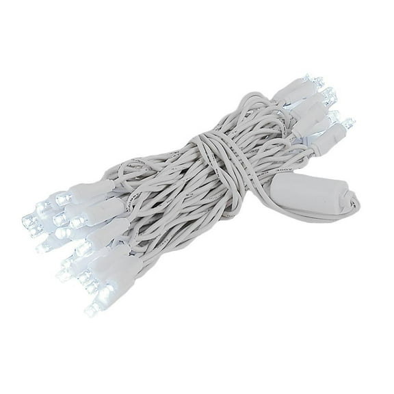 Novelty Lights 35 light Pure White LED Christmas Craft Mini Light Set (White Wire, 13.5 Feet)