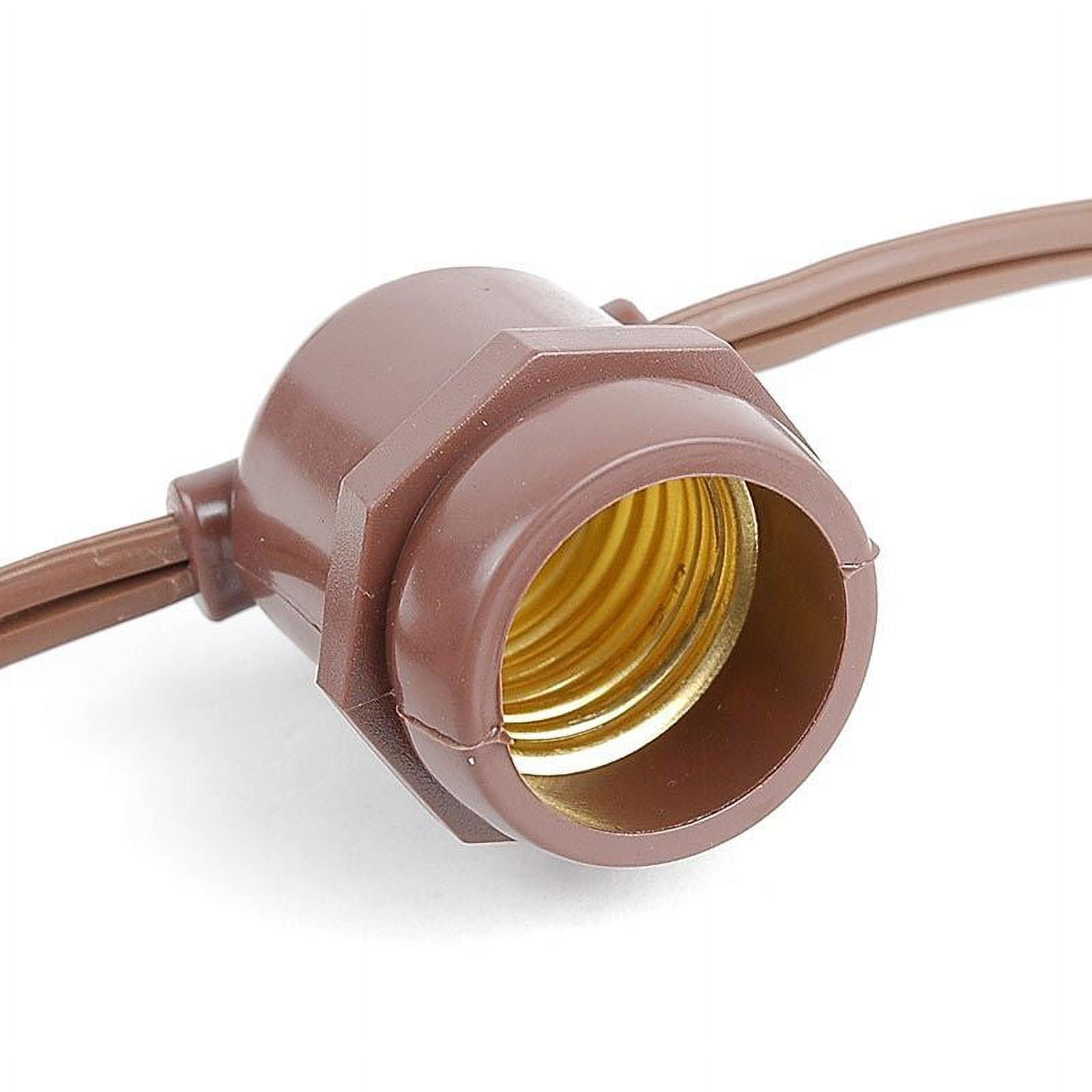 Brown PVC Commercial Grade Outdoor String Light Set