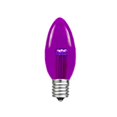 thumbnail image 1 of Novelty Lights 5 Pack C9 LED Outdoor String Light Patio Christmas Replacement Bulbs, Purple, C9/E17 Base, .75 Watt, 1 of 6