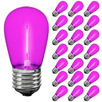 Novelty Lights 5 Pack Pink S14 LED Globe Light Bulb, 1 Watt