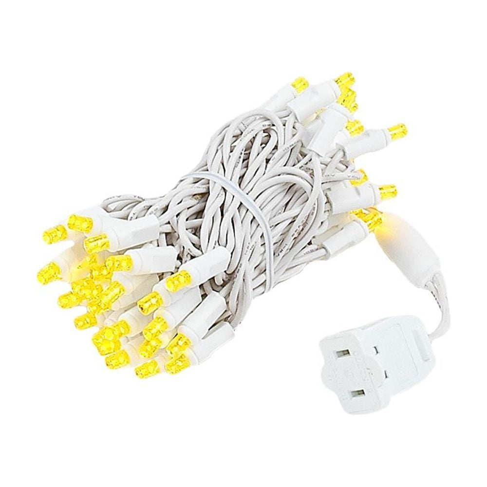 Novelty Lights 50 Commercial LED Christmas Lights (Yellow), 11 Feet w