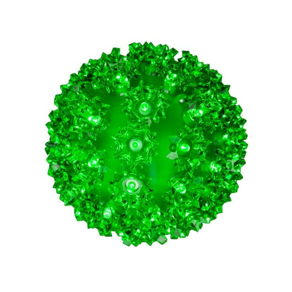 Novelty Lights 50 Light 6" Green LED Starlight Sphere with Power Supply, 12ft Power Cord, IP65 Coaxial Connection System for Indoor/Outdoor Use