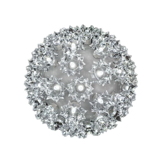 Novelty Lights 50 Light 6" Warm White LED Starlight Sphere with Power Supply, 12ft Power Cord, IP65 Coaxial Connection System for Indoor/Outdoor Use