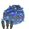 thumbnail image 1 of Novelty Lights 50 Light Blue LED Christmas Mini Light Set (Black Wire, 25 Feet), 1 of 7