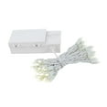 thumbnail image 1 of Novelty Lights 50 Light LED Battery Operated Christmas Mini Light Set, Warm White, White Wire, 18' Long, 1 of 6