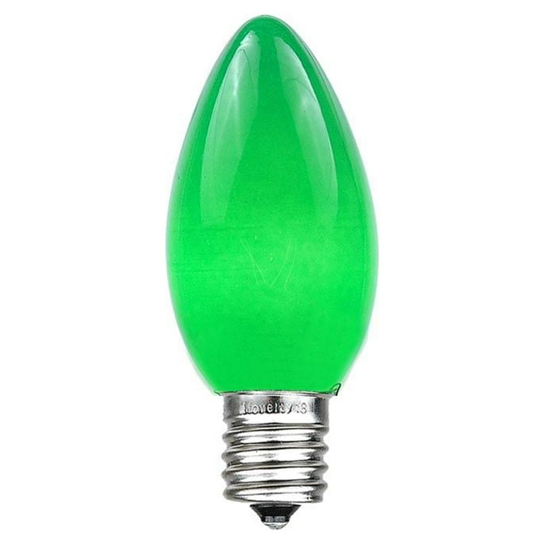 25 Pack C7 Multicolor Christmas Bulbs - Vintage Ceramic Replacement Lights For Indoor/Outdoor String Lights