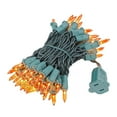 thumbnail image 1 of Novelty Lights Amber/Orange 50 Light Incandescent Mini Christmas String Lights Green Wire 11 Feet, 1 of 6