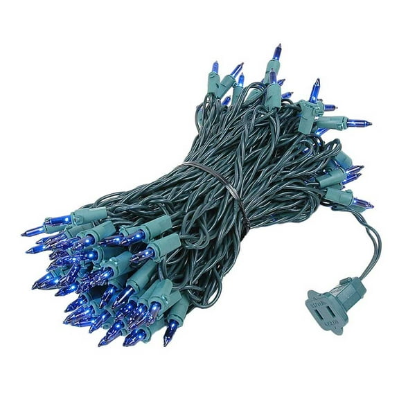 Novelty Lights Blue 100 Light Incandescent Mini Christmas String Lights 50 Feet