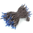 thumbnail image 1 of Novelty Lights Blue 100 Light Incandescent Mini Christmas String Lights Brown Wire 50 Feet, 1 of 6