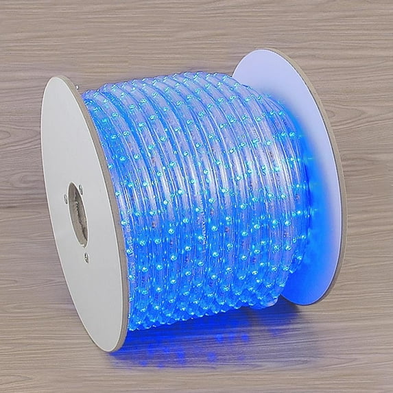 Novelty Lights Blue LED Rope Light Spool, 1/2" Diameter, Customizable, 150 Feet