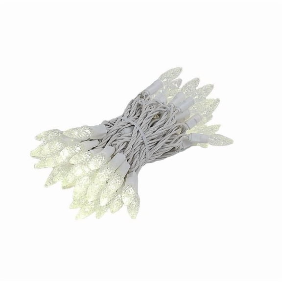 Novelty Lights C6 Coaxial 4-Pack 24 Feet 70 TrueTwinkle® Warm White LED Christmas String, Commercial Grade White Wire