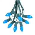 thumbnail image 1 of Novelty Lights C7 Blue Ceramic Christmas Lights Set - Roofline Christmas Lights – Hanging Christmas Lights – Outdoor String Lights - Green Wire - 100 Feet, 1 of 5