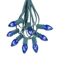 thumbnail image 1 of Novelty Lights C7 Blue Christmas Lights Set - Indoor/Outdoor Christmas Light String   Hanging Christmas Lights - Outdoor Patio String Lights - Green Wire - 100 Feet, 1 of 5