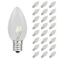 thumbnail image 1 of Novelty Lights Clear C7 Incandescent Traditional Vintage Christmas Replacement Bulbs 25 Pack, 1 of 7