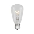 thumbnail image 1 of Novelty Lights 25 Pack ST38 Outdoor Patio Edison Replacement Bulbs, Clear, E17/C9 Intermediate Base, 7 Watt, 1 of 6