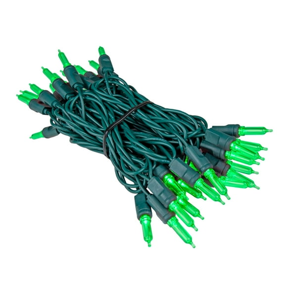Novelty Lights Green 35 light T5 Traditional LED Christmas Mini Light Set (Green Wire, 11.5 Feet)