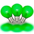 thumbnail image 1 of Novelty Lights Green Glass G30 Globe Hanging LED String Light Replacement Bulbs E12 Candelabra Base, 1 of 5