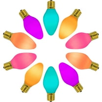 Novelty Lights Groovy Multicolor C7 LED RetroGlo Christmas Replacement Bulbs 25 Pack
