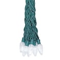 thumbnail image 1 of Novelty Lights LED White C9 Faceted, Green Wire (25 Bulbs, 120 V), 1 of 5