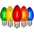 thumbnail image 1 of Novelty Lights Multicolored C9 LED Shatterproof Plastic Christmas Replacement Bulbs 25 Pack, 1 of 5