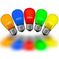 thumbnail image 1 of Novelty Lights Multicolored S14 Hanging LED String Light Replacement Bulbs E26 Medium Base 1 Watt 25 Pack, 1 of 7