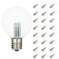 thumbnail image 1 of Novelty Lights Pure White G50 Globe Hanging LED String Light Replacement Bulbs E17 Intermediate Base 1 Watt, 1 of 5