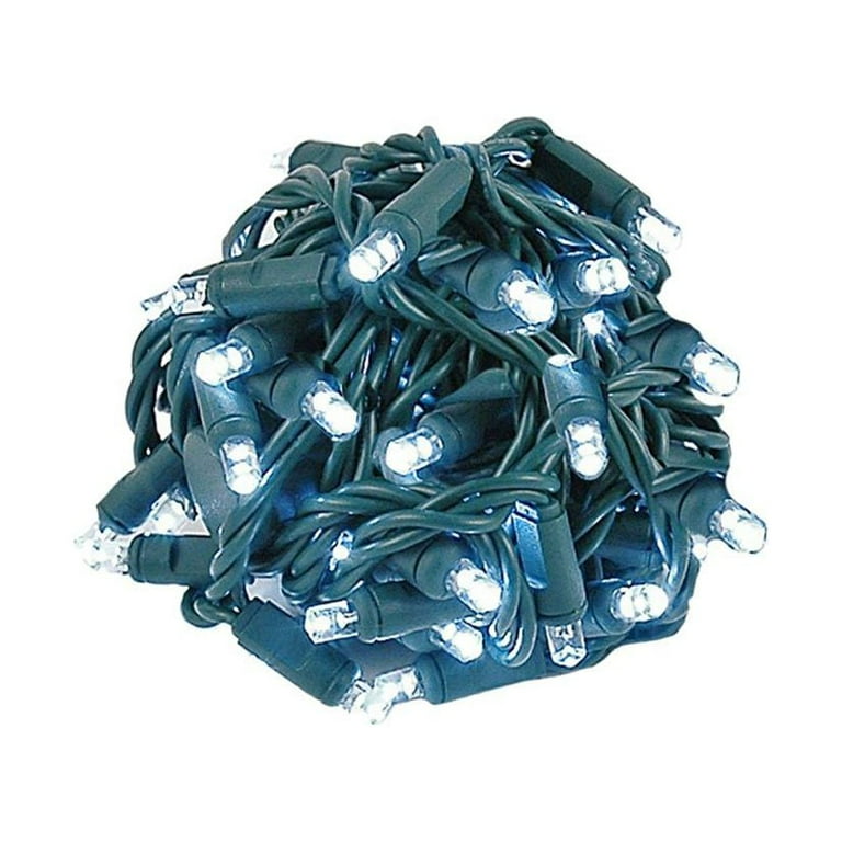Novelty Lights Pure White LED Christmas String Lights UL Listed Indoor Outdoor Light Set w 50 Mini Bulbs for Christmas Tree Patio Wedding Decor