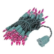 Novelty Lights Purple 50 Light Incandescent Mini Christmas String Lights Green Wire 11 Feet