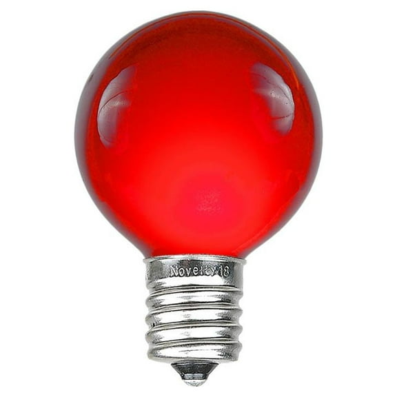 Novelty Lights Red G30 Globe Hanging Outdoor String Light Replacement Bulbs E12 Candelabra Base 5 watt