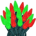 thumbnail image 1 of Novelty Lights Red/Green C6 LED Christmas String Lights 70 Strawberry Bulbs (Green Wire, 24 Feet), 1 of 8