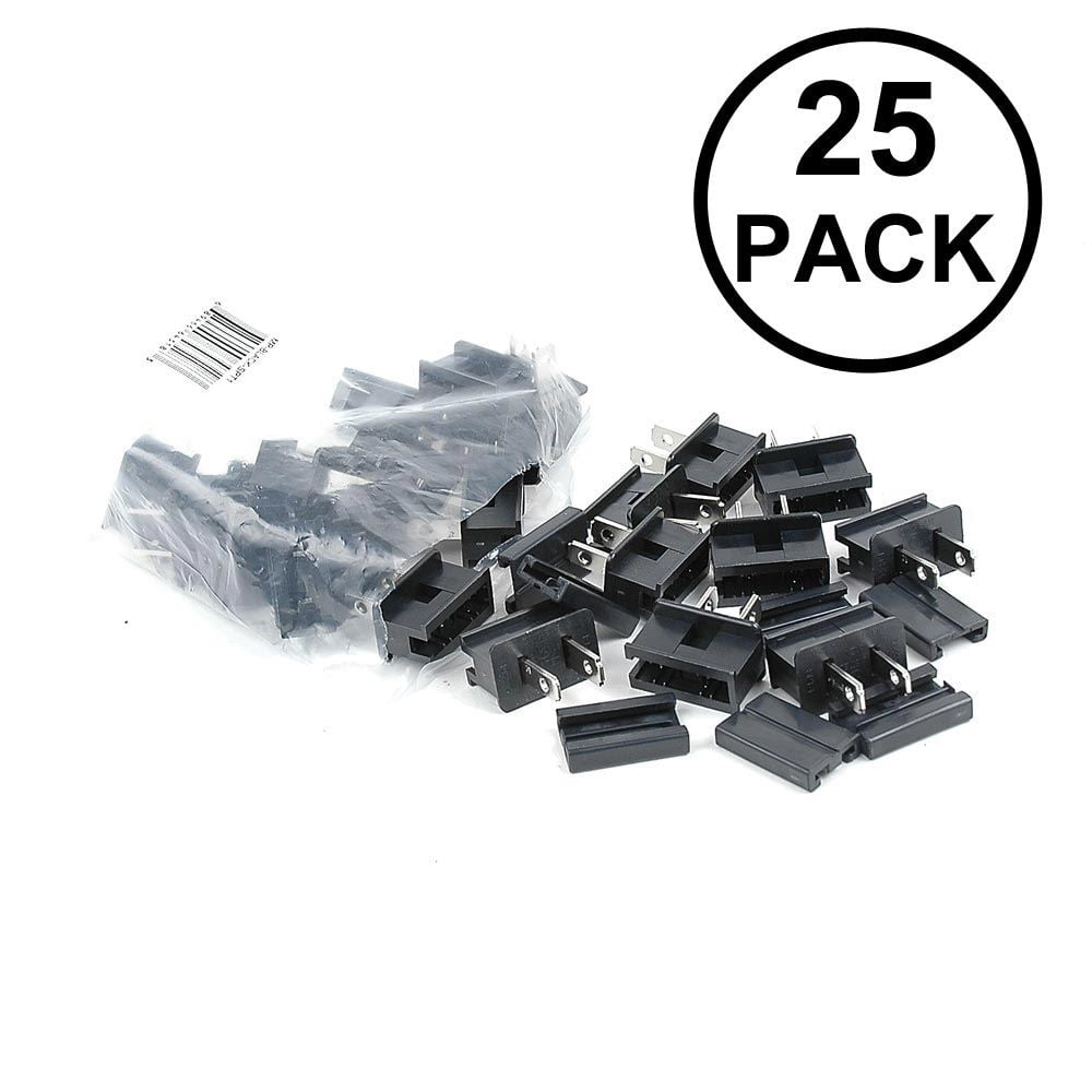 Novelty Lights SPT2 Male Plug, Snap On Vampire Plugs, Black, Polarized