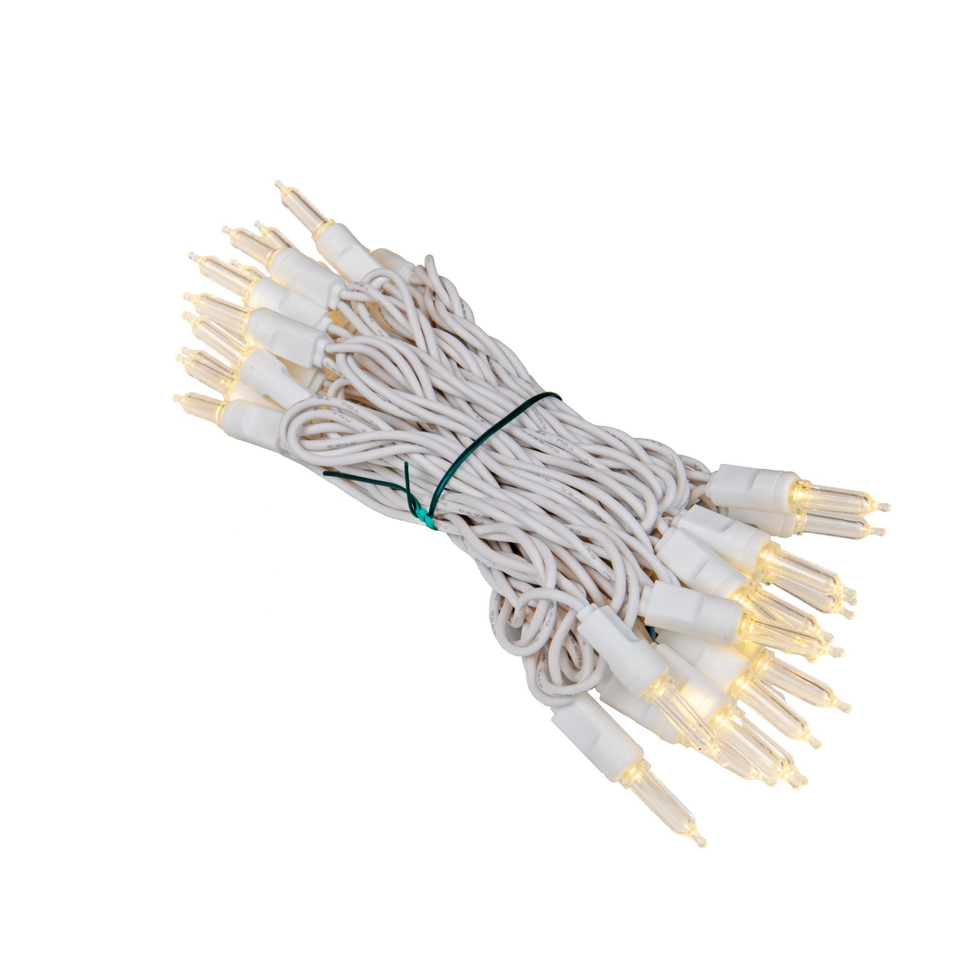 Warm White T5 LED Christmas Tree Lights with White Wire