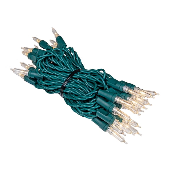 Novelty Lights Warm White 35 light T5 Traditional LED Christmas Mini Light Set (Green Wire, 11.5 Feet)