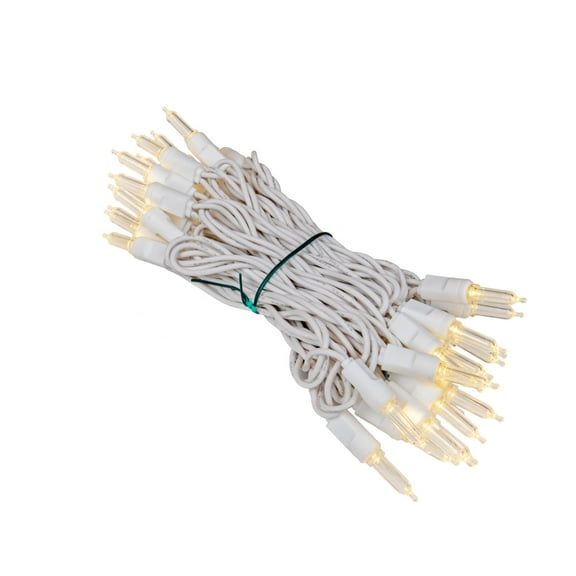 Novelty Lights Warm White 35 light T5 Traditional LED Christmas Mini Light Set (White Wire, 11.5 Feet)