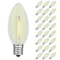 thumbnail image 1 of Novelty Lights Warm White C9 LED Shatterproof Plastic Christmas Replacement Bulbs 25 Pack, 1 of 8