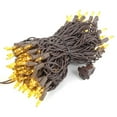thumbnail image 1 of Novelty Lights Yellow 100 Light Incandescent Mini Christmas String Lights Brown Wire 50 Feet, 1 of 6