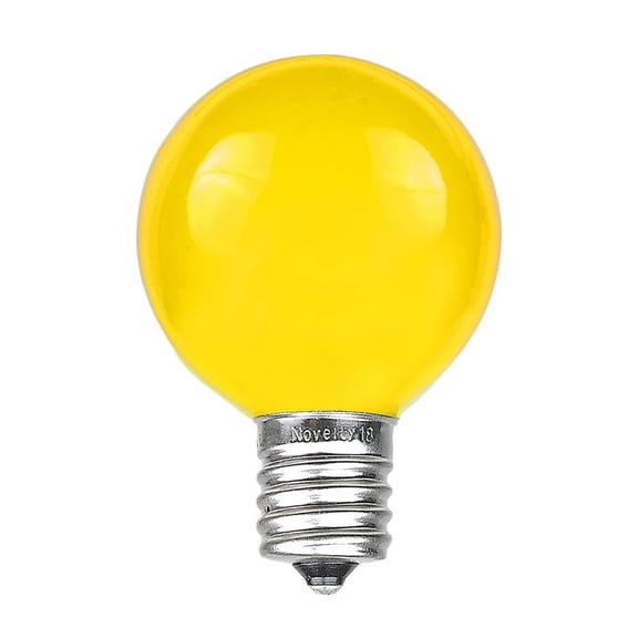 Novelty Lights Yellow G50 Globe Hanging Outdoor String Light Replacement Bulbs E17 Intermediate Base 7 Watt