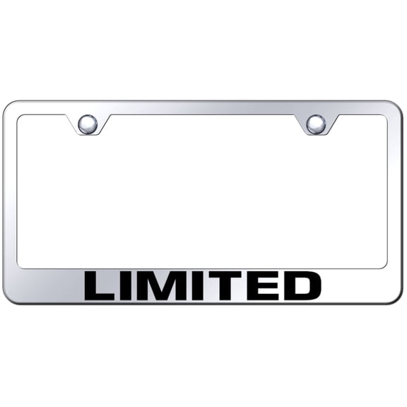 Novelty Limited Laser Etched Logo Stainless Steel License Plate Frame (Chrome)