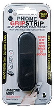 Novelty Max Black Phone Grip Strip – Single Count Pack/Leather Series