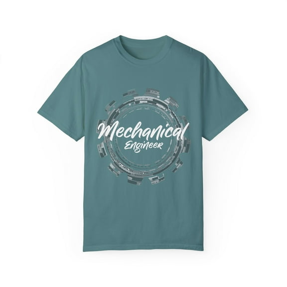 Novelty Mechanic Machinist Tech Cogwheel Engine Humorous Machinery Automation Men Women Unisex Garment-Dyed T-shirt