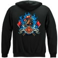 thumbnail image 1 of Novelty Men's  First In Last Out Firefighter Hooded Sweatshirt Black, 1 of 3